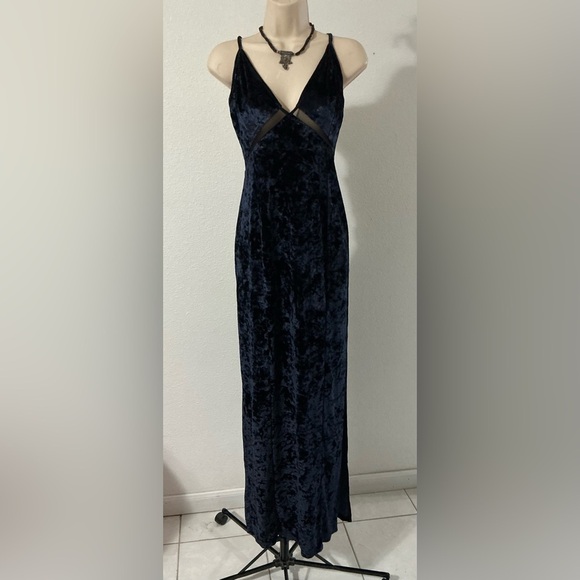 Free People Intimately Low Key Crush Velvet Cut Out Maxi Slip Dress - Picture 5 of 16